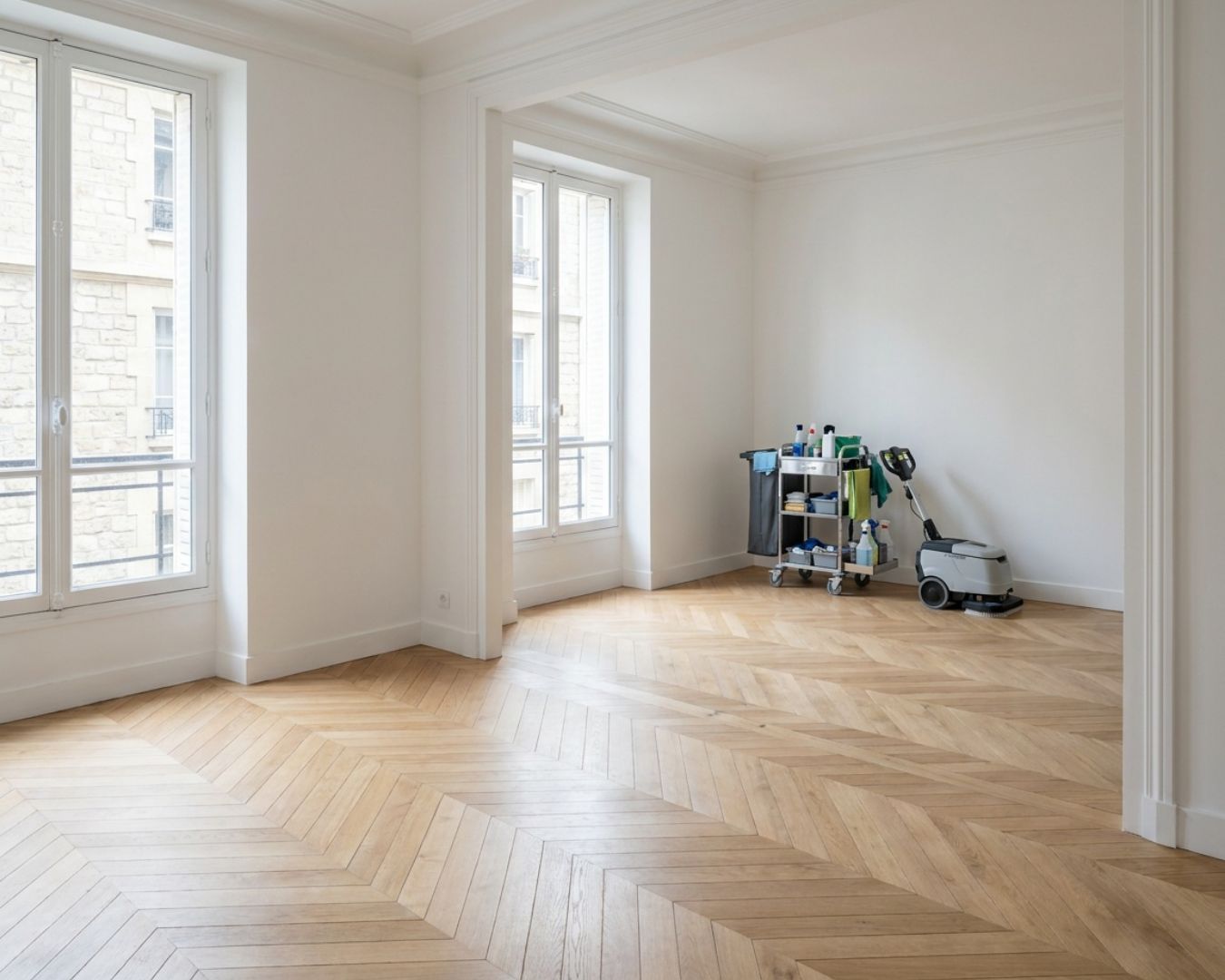 Appartement vide et propre après travaux